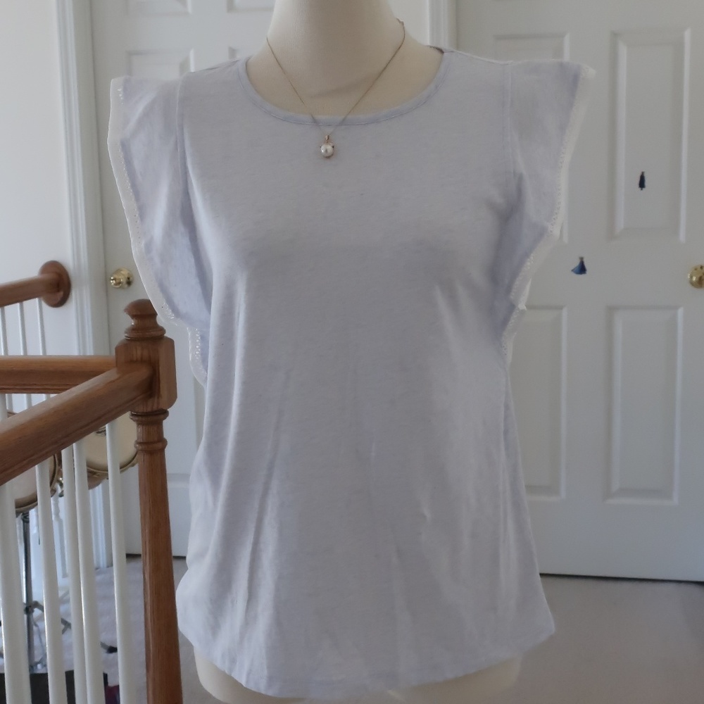 NWT Loft Light Blue Top Medium